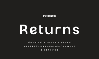 Modern Bold Font. Regular Italic Number Typography urban style alphabet fonts for fashion, sport, technology, digital, movie, logo design, vector illustration