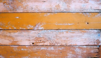 weathered orange wooden planks with peeling paint texture, rustic surface background ideal for design projects and vintage aesthetics

