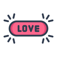 Love Label filled Style