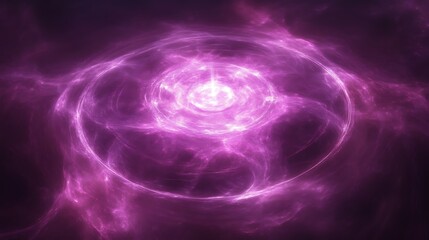 Obraz premium Abstract Purple Energy Sphere Cosmic Nebula