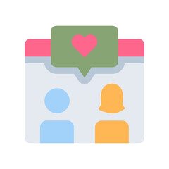 Obraz premium Website Couple flat Style