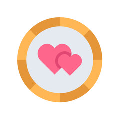 Love Coin flat Style