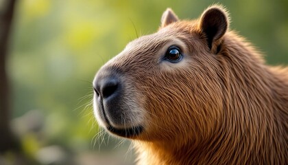 Capybara Portrait: A Gentle Giant in Nature's Embrace