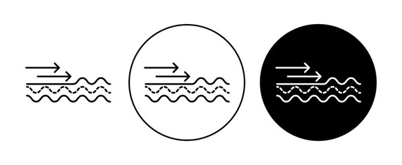 Wrinkle smoothing icons set in black filled and stroke line style