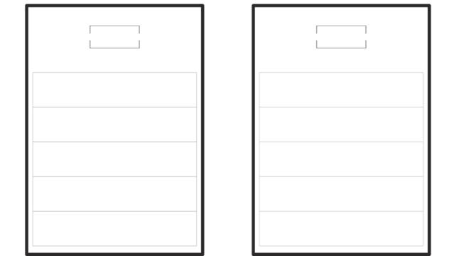 Blank white paper sheet in an office cabinet drawer for document storage and filing