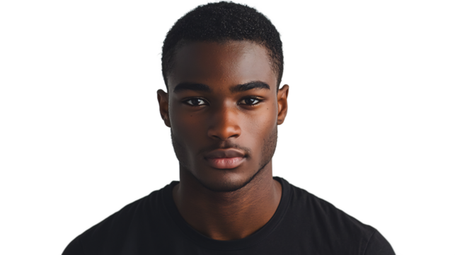 Portrait of a Young Black Man - Powered by Adobe