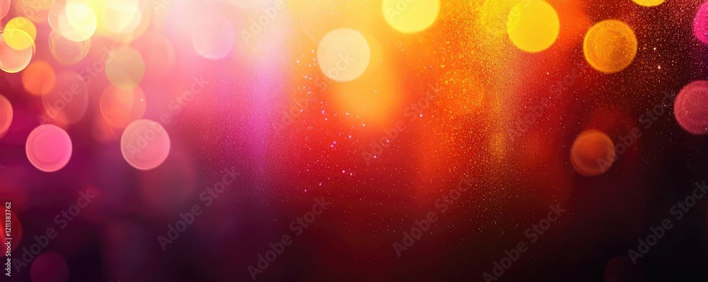 Poster rainbow holi idea. vibrant bokeh background filled with colorful lights creating a dreamy atmosphere