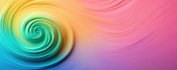 Rainbow holi idea. Vibrant swirling colors create a dynamic abstract background for artistic designs.