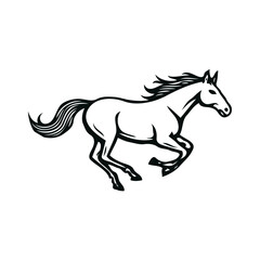 horse logo design on a white background