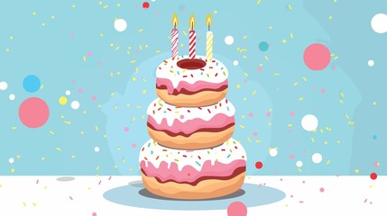Irresistible Homemade Donut Stack - Perfect for Birthday Celebrations
