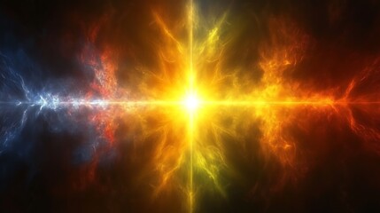 Fototapeta premium Abstract Cosmic Energy Fusion Bright Colors