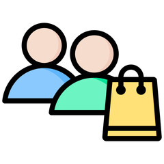Customer Outline Color Icon