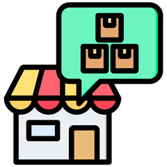Market Outline Color Icon
