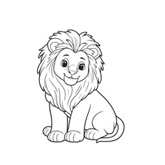 lion cartoon illustration on white background
lion  line art vector 