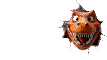 Playful Tyrannosaurus Rex Breaking Through