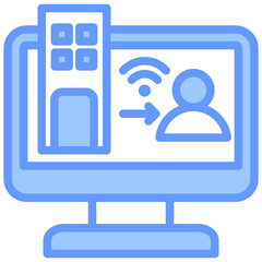 It Outsourcing Blue Icon