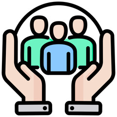 Human Resources Outline Color Icon
