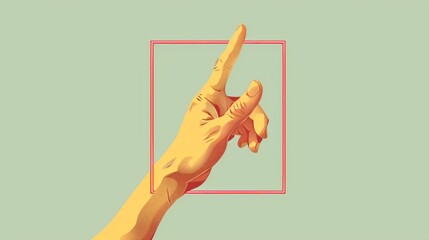 Left Handed Person Making 'OK' Gesture - Flat Vector Illustration