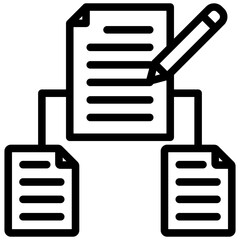 Obraz premium Sub Contracting Outline Icon