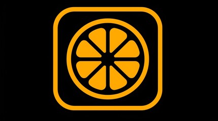 Obraz premium Vibrant Lemon Citrus Slice Flat Icon for Apps and Websites