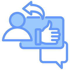 Obraz premium Performance Feedback Blue Icon