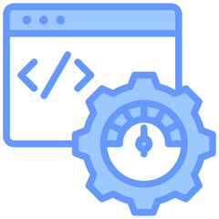 Management Software Blue Icon