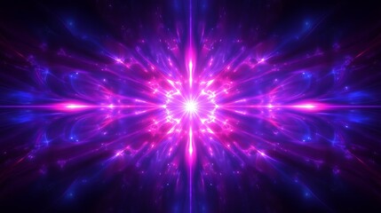 Fototapeta premium Abstract Purple and Blue Light Fractal Design