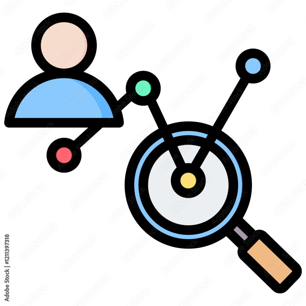 Poster Performance Metrics Analysis Outline Color Icon