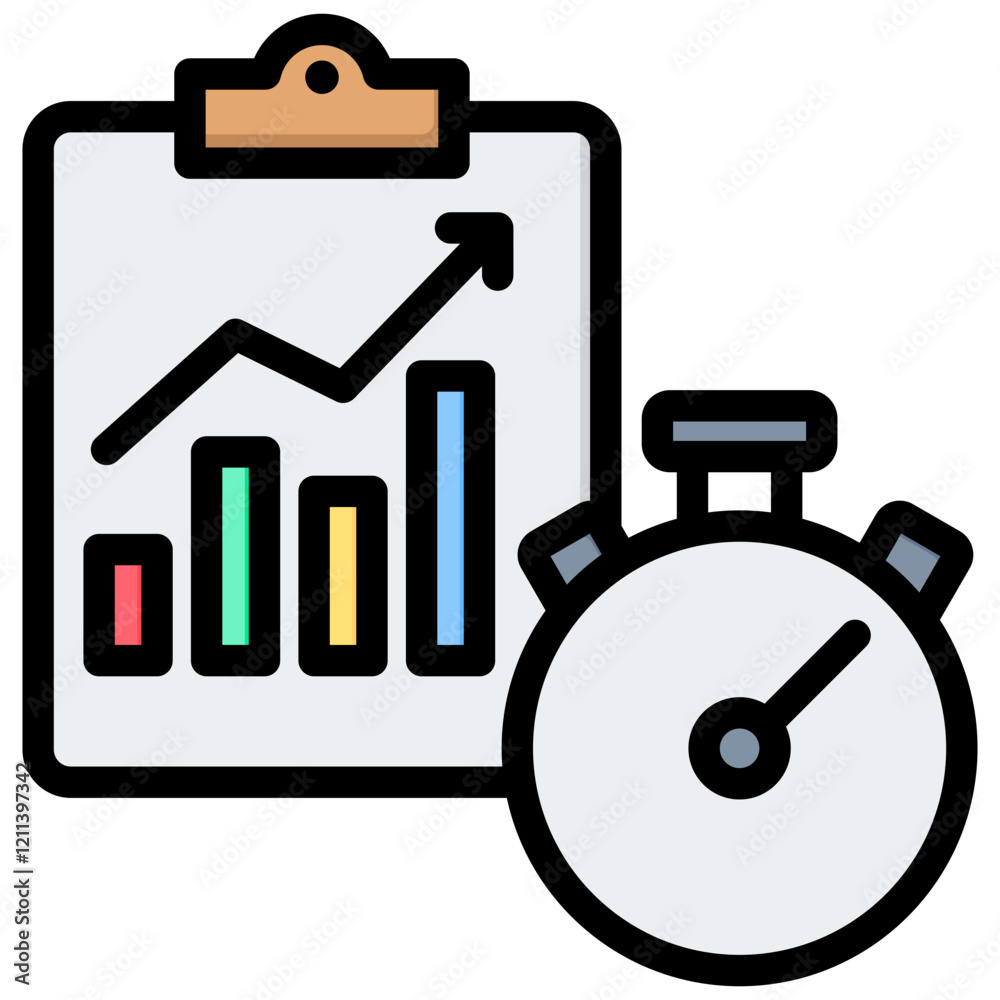 Poster Task Performance Outline Color Icon