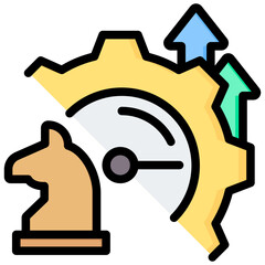 Improvement Strategies Outline Color Icon