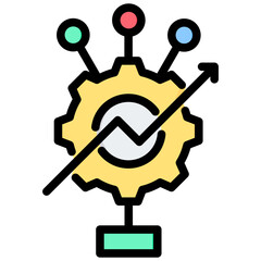 Performance Method Outline Color Icon