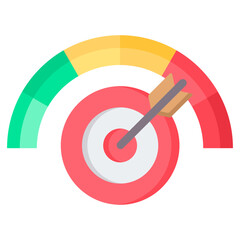 Performance Target Flat Icon