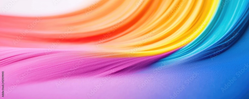 Poster Rainbow holi idea. Vibrant color waves creating a flowing abstract background with a sense of motion.