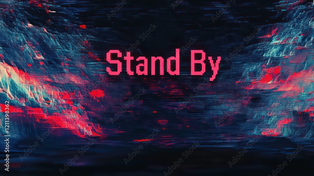 Poster abstract glitch art background with 