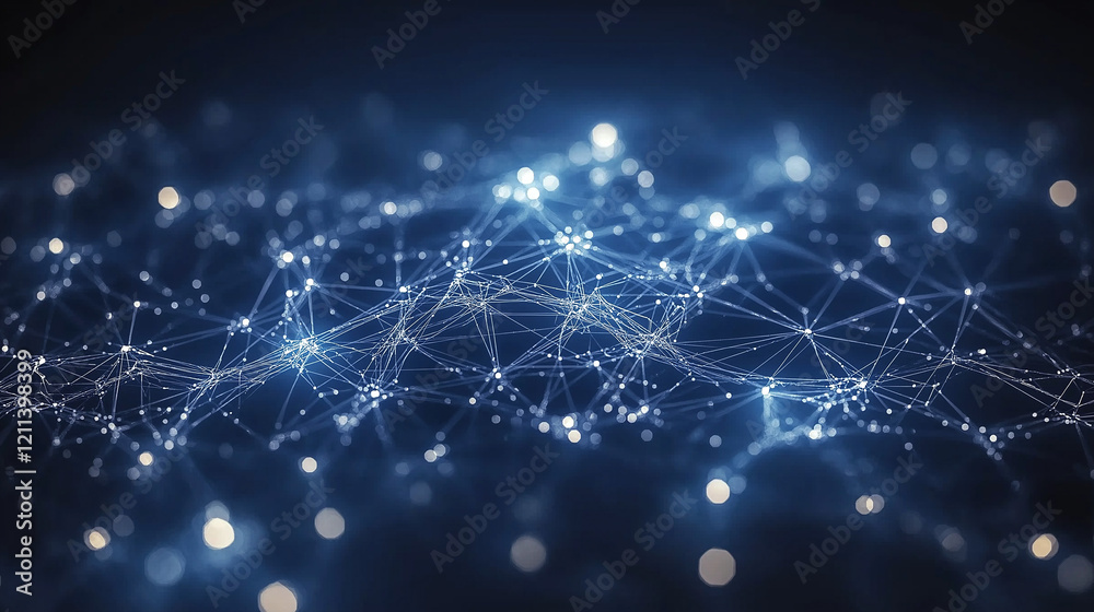 Poster abstract background with glowing circuits lines technology and digital world . generative ai