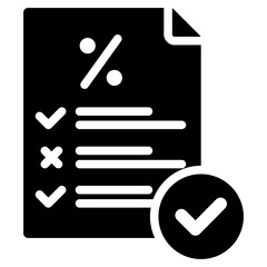 Evaluation Report Glyph Icon