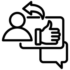 Performance Feedback Outline Icon