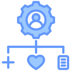 Competency Framework Blue Icon