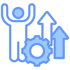Skill Improvement Blue Icon