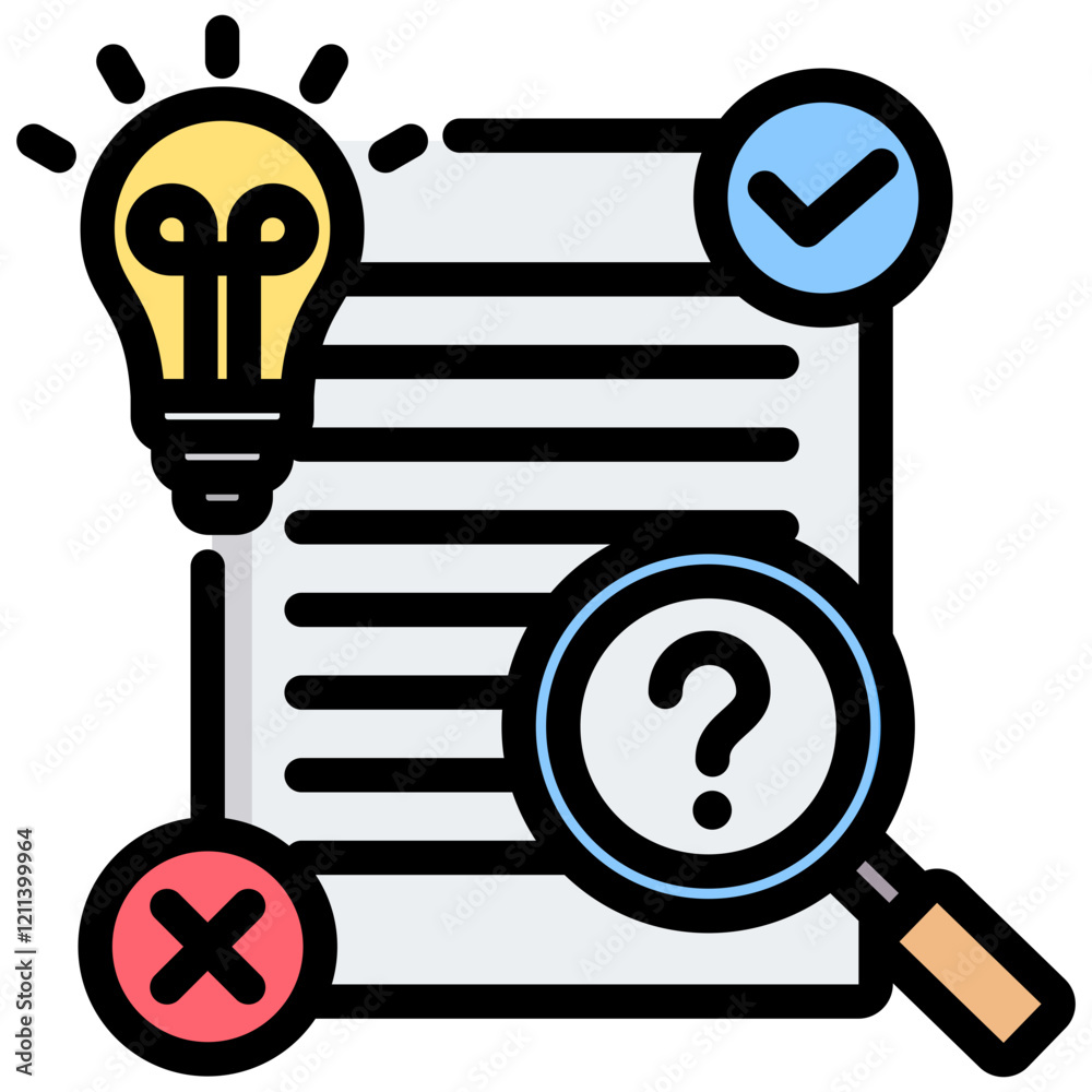 Aufkleber Testing Method Outline Color Icon