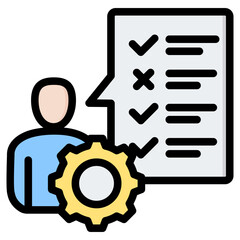 Competency Assessment Outline Color Icon