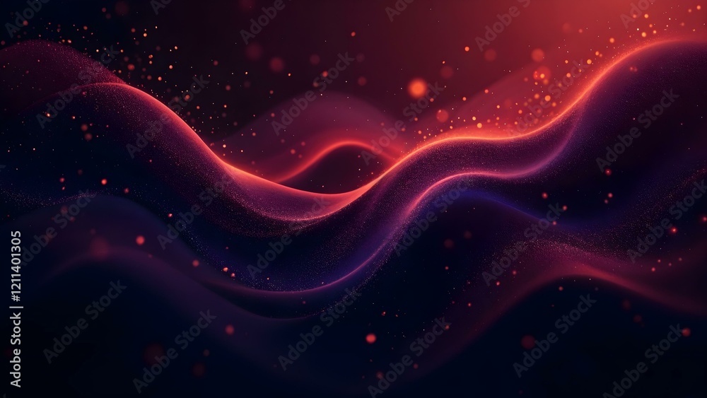 Poster abstract background with glowing lines and waves . generative ai