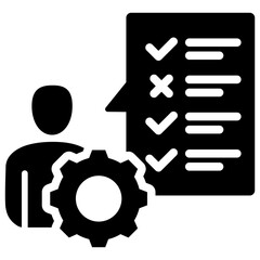 Competency Assessment Glyph Icon