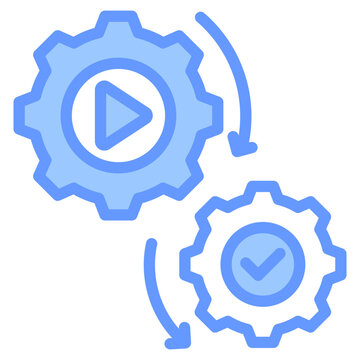 Execution Blue Icon