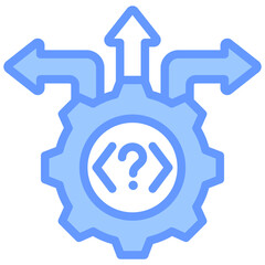 Decision Support Blue Icon