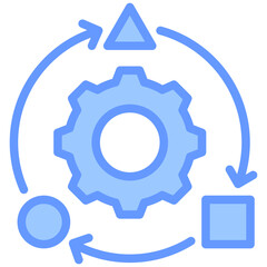 Change Management Blue Icon