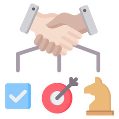 Strategic Partnership Flat Icon
