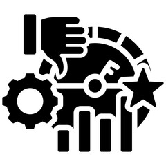 Key Performance Indicator Glyph Icon