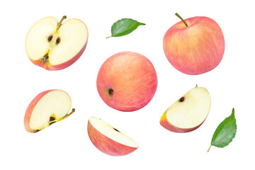 Pink Fuji apple isolated