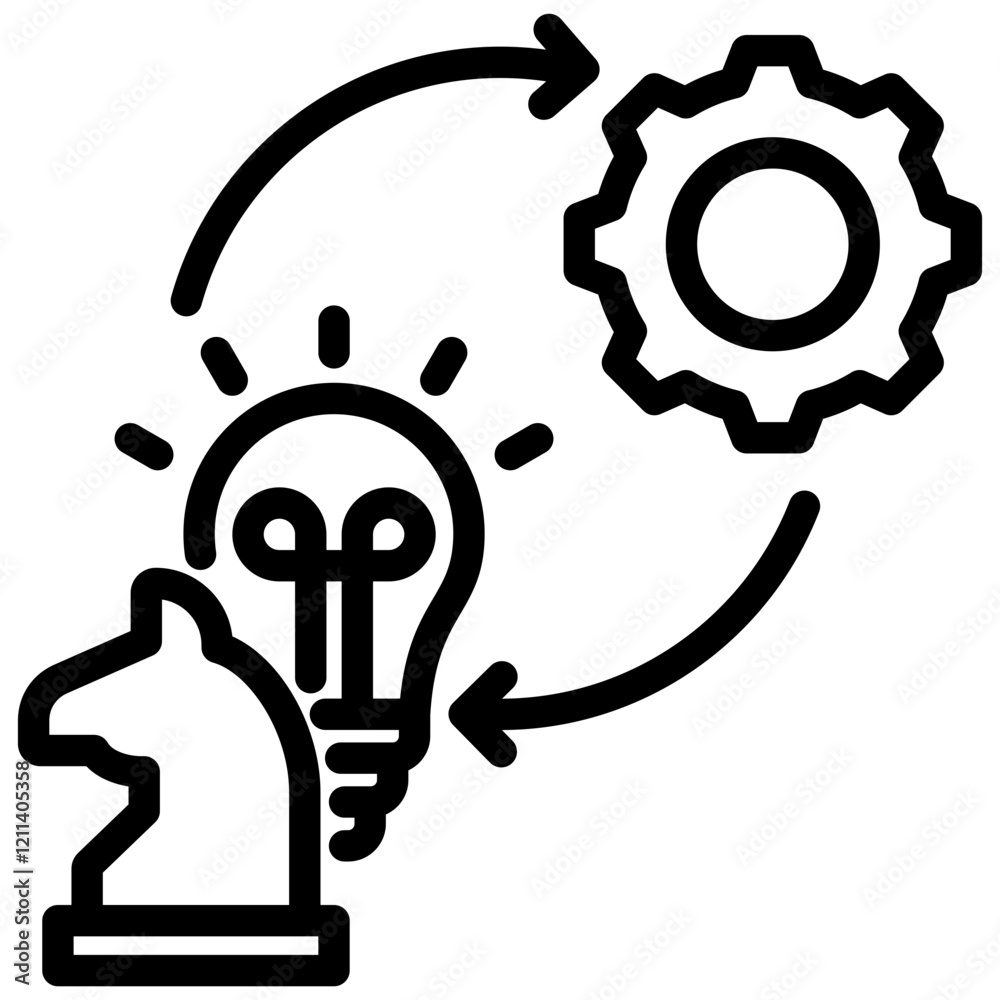 Poster implementation outline icon
